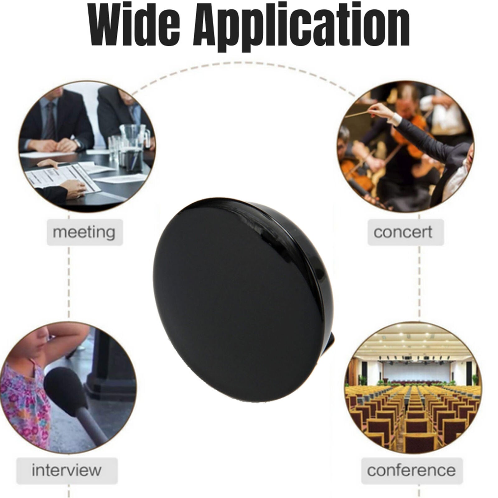 Voice Activated Recorder Brooch Digital Audio Recording Device Mp3 8GB Black