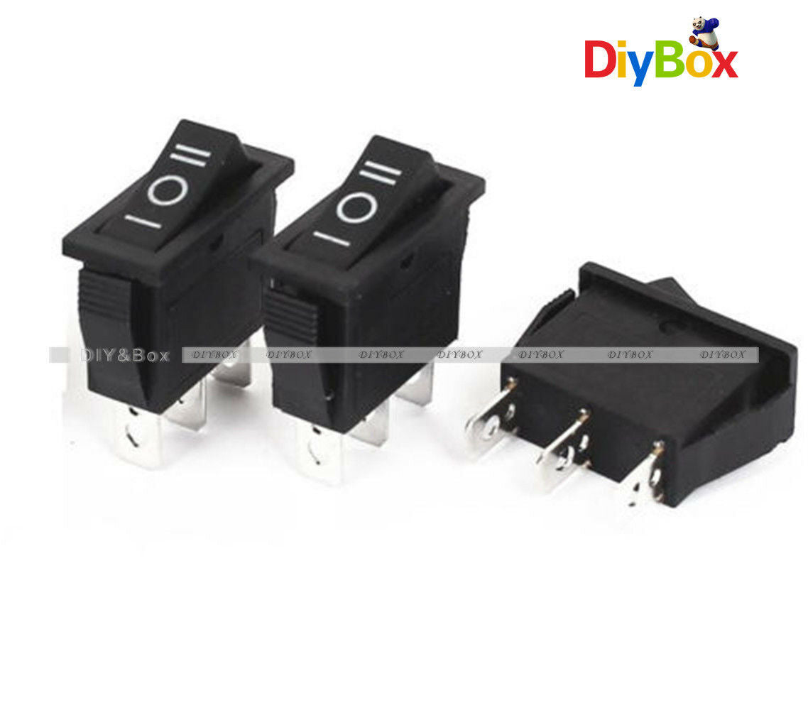 5PCS KCD1-101 Car Truck Boat Round Rocker 2Pin ON/OFF Toggle SPST Switch 6A 125V