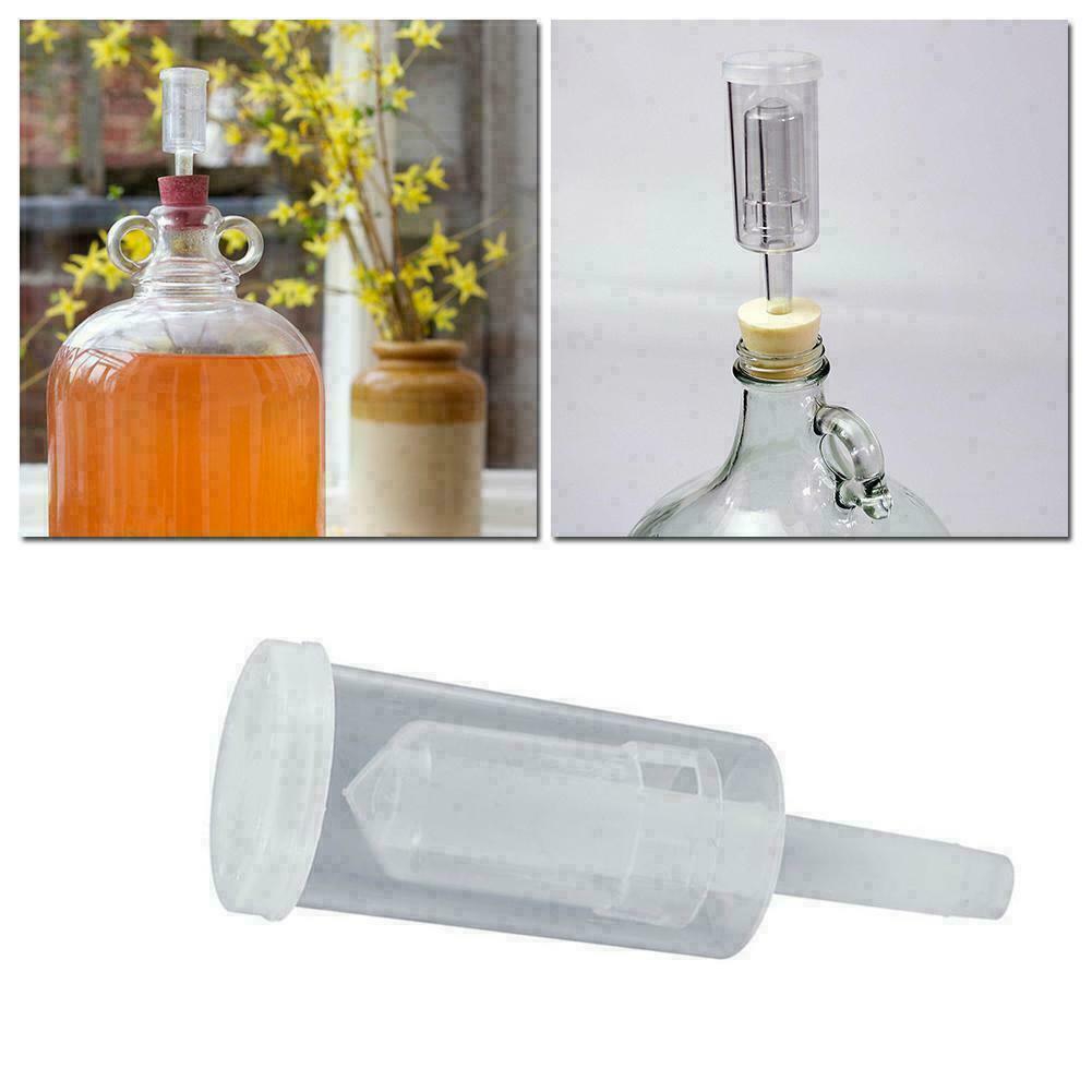 Cylinder Fermentor Airlock w/ Grommet / Air Lock Home Wine Valve AU Brew V4P4