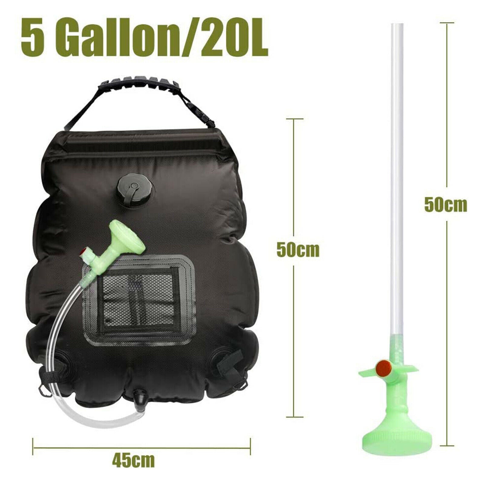 20L Folding PVC Portable Camping Shower Bag for Outdoor Camping Beach Hiking
