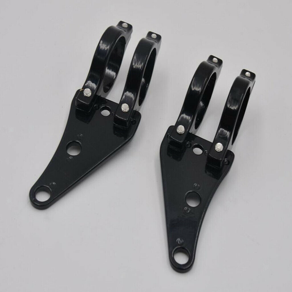 Lots 2 Billet Headlight Head Lamp Brackets Holder For Cruisers Motorcycle