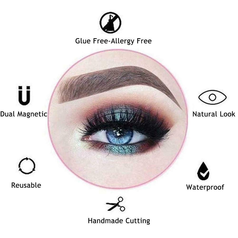 Hot Magnetic Eyelash Curler with Quantum Soft Magnet False Eyelashes Set Tool