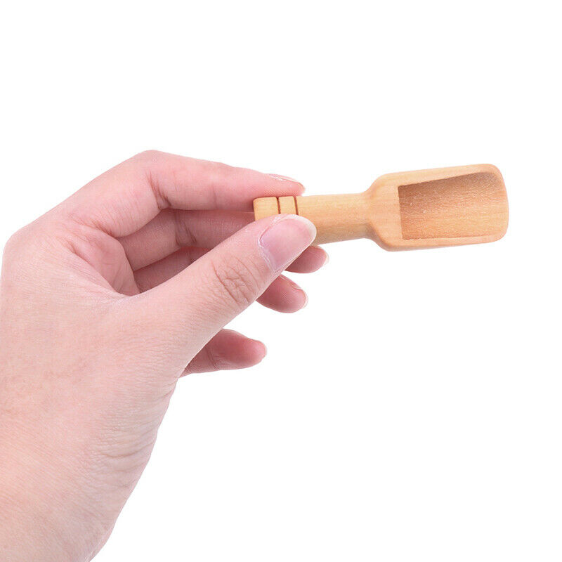 4PCS Wooden&Mini Spoon Spice Spoon Sugar Tea Coffee Scoop Small Condiment.l8