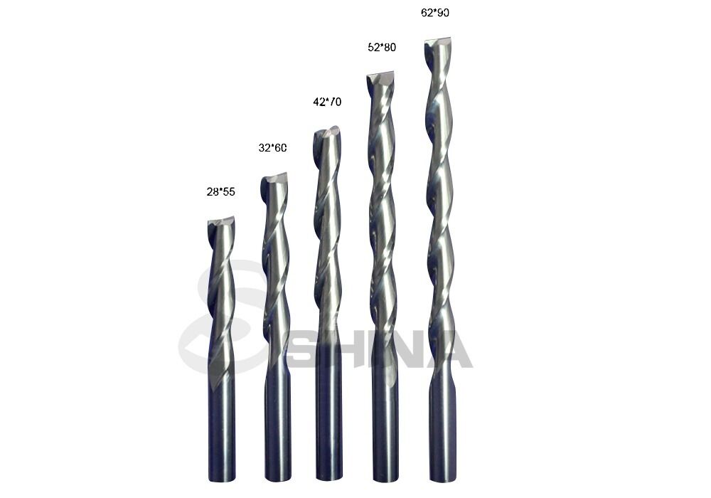 5x 6mm CNC End Mill Cutter Two Double Flute Tungsten Spiral CNC Router Bit 6*20