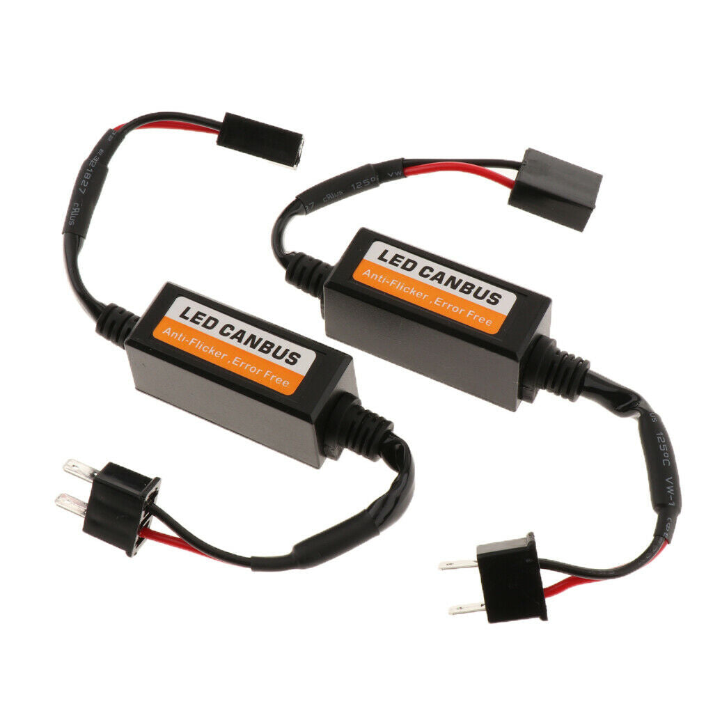 2x H7 Headlight Canbus Warning Error Free Load Resistor Canceller Decoder