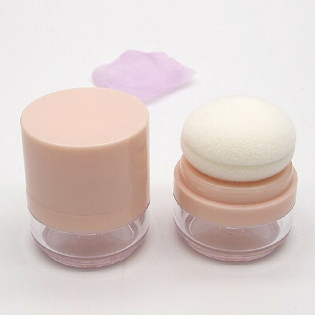 Mineral Powder Case Women DIY Cosmetic Blusher Container Box Jar w/ Lid