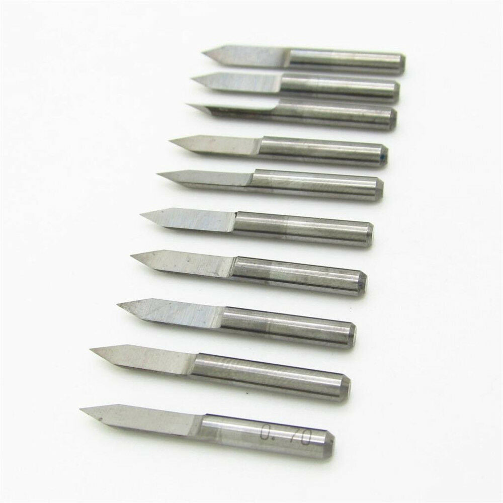 110Pcs 3.175mm 45 Degree 0.1mm Carbide PCB Engraving Bits CNC Router Tool