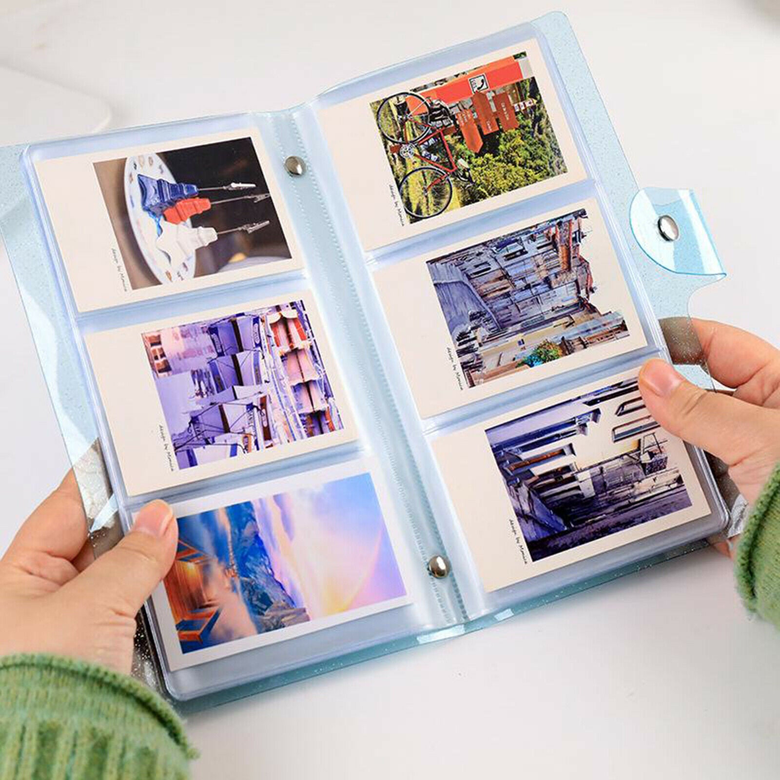 Pockets Photo Album 3 Inch 72 Photos Name Card Weddings Jelly Color Pink