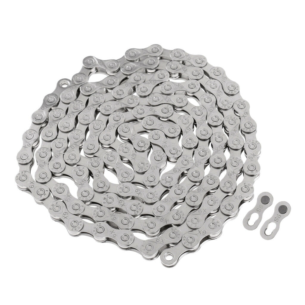 Steel Bike Chain Mountain Bicycle Chains Connector Speed Chain Accessory X9