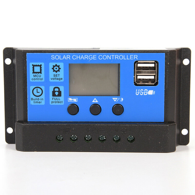10A 12V/24V Solar Panel Charger Controller Battery Regulator USB LCD SS GzDD