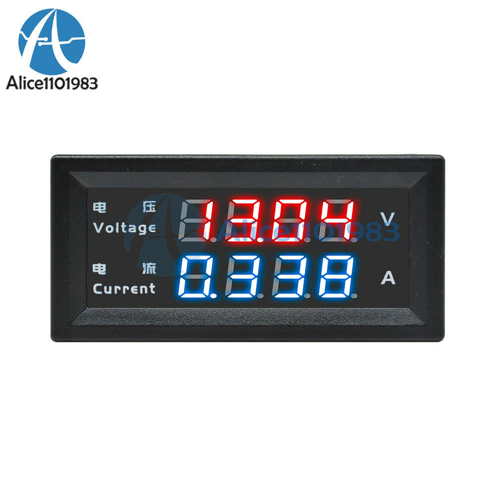 0.28" DC0-200V 10A 4-Digit Voltmeter Ammeter  LED Amp Volt Meter 5-Wire M4430