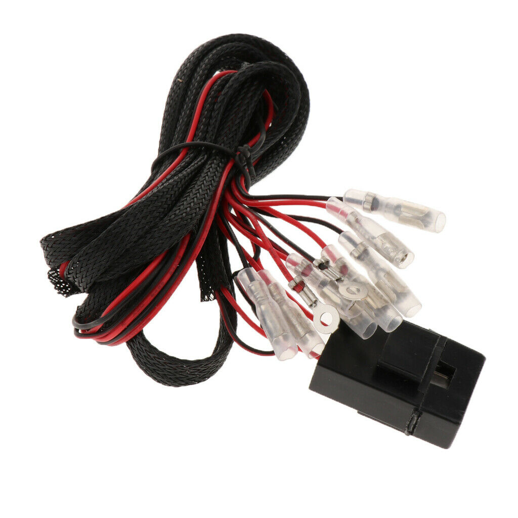 Universal Headlight LED or CCFL Light Bar Angel Eyes Wiring Harness Kit - Fade