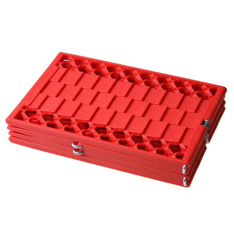 2PCS Rubber Foldable Car Wheel Anti-Skid Pad Folding Skid Plate Tire Traction N9