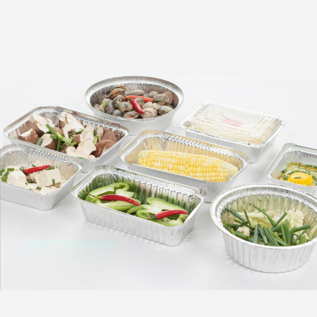2200ml & 850ml Aluminum Foil Grill Drip Pans Grease Pans for BBQ Cooking