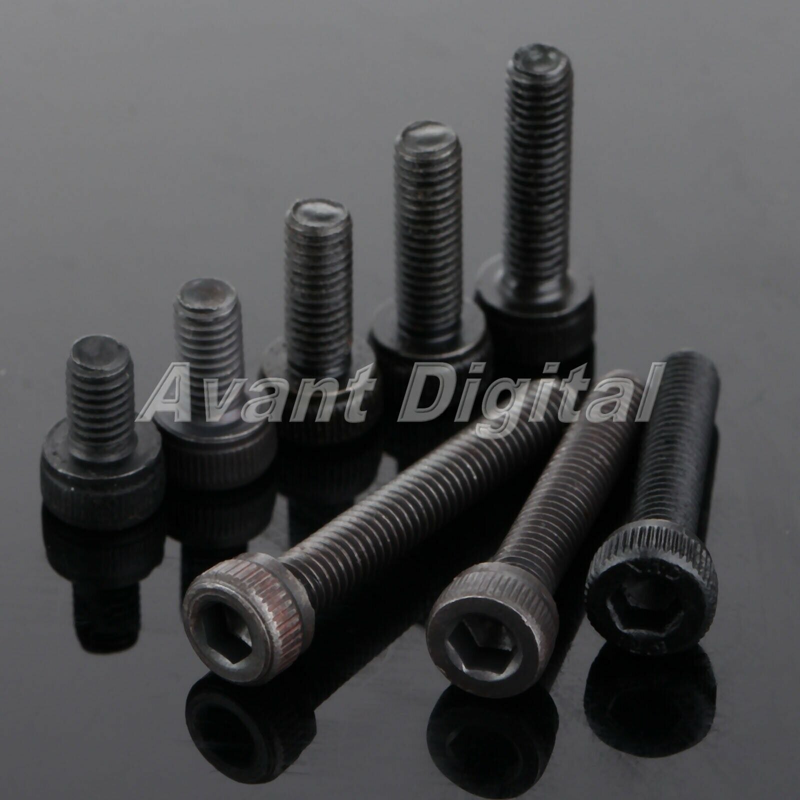 120PCS M3 Hex Socket Round Cap Head Screws Bolts Assortment Set Carbon Steel Kit