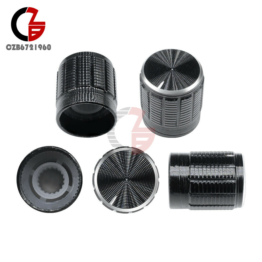 10PCS Volume Control Rotary Knobs Fit For 6mm Dia Knurled Shaft Potentiometer