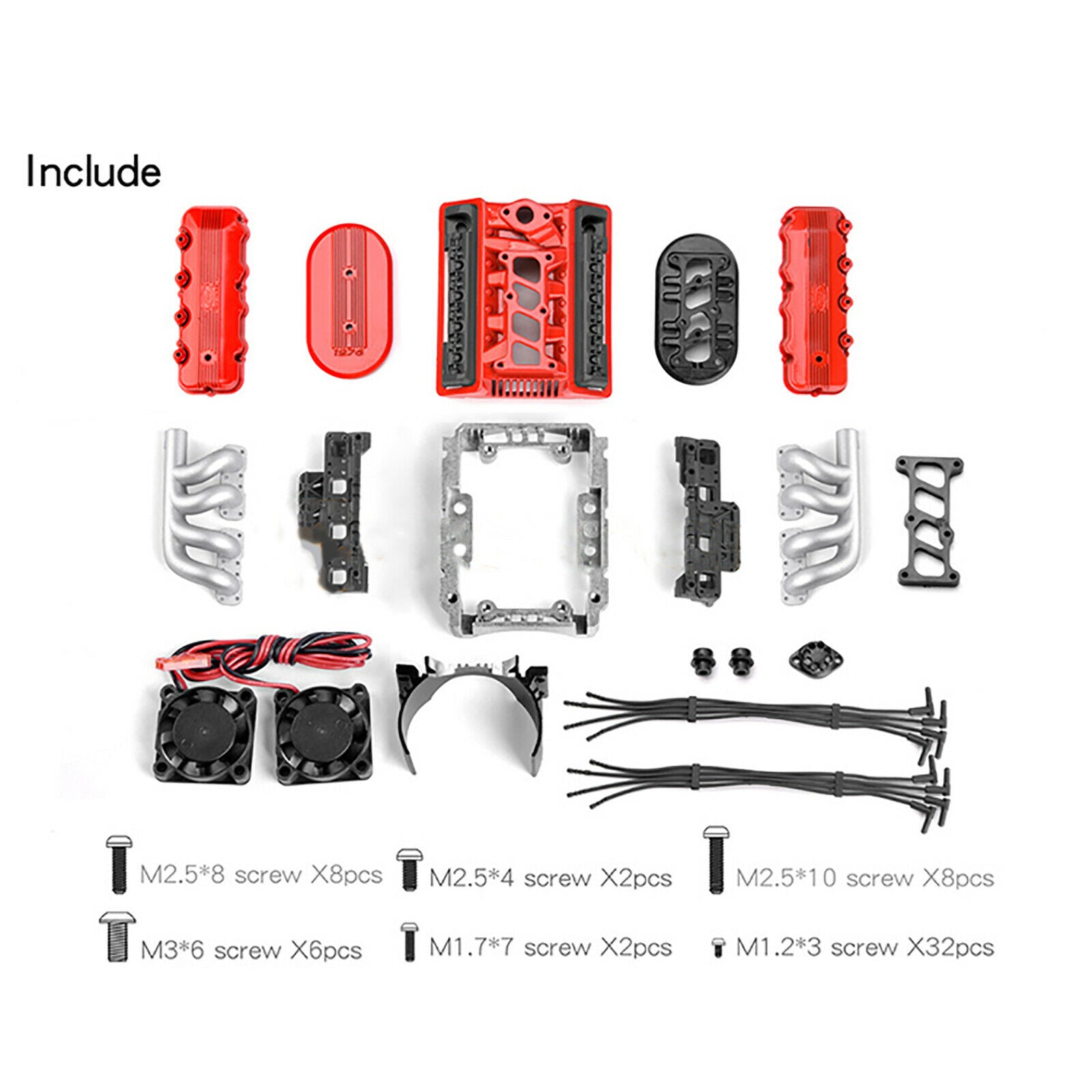 For 1/10 TRAXXA TRX4 TRX6 G500 SCX10 D90 VS4 RC Car Motor fan radiator