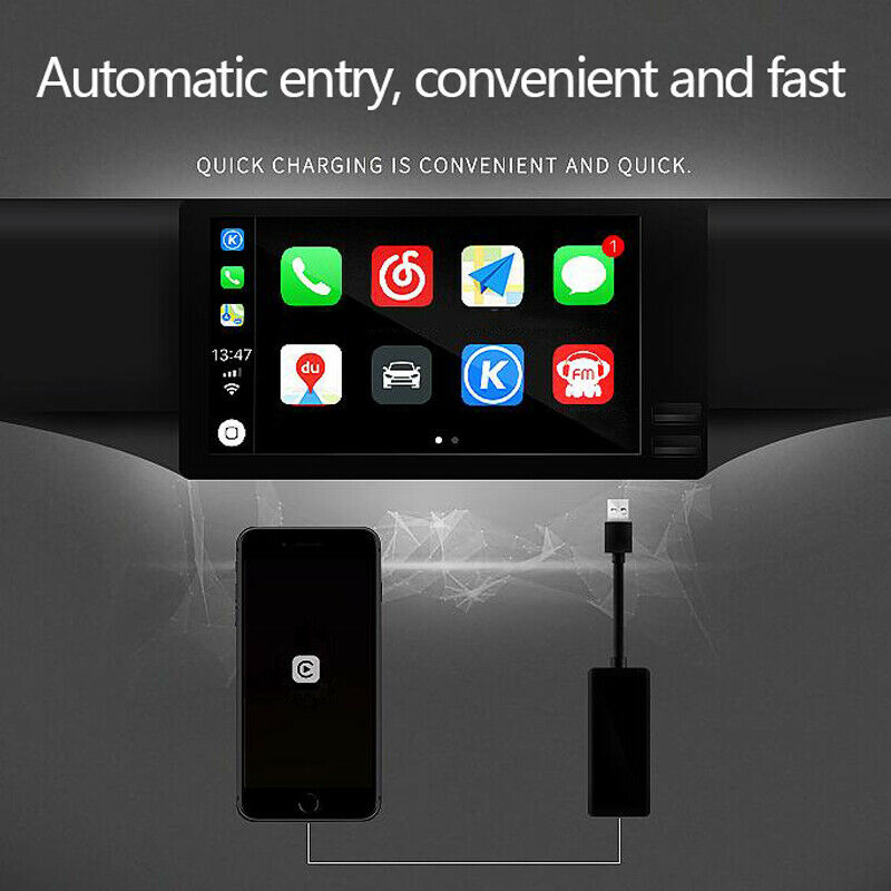 Voice Control USB Android CarPlay Dongle Adapter For iOS Phone Autolink Music