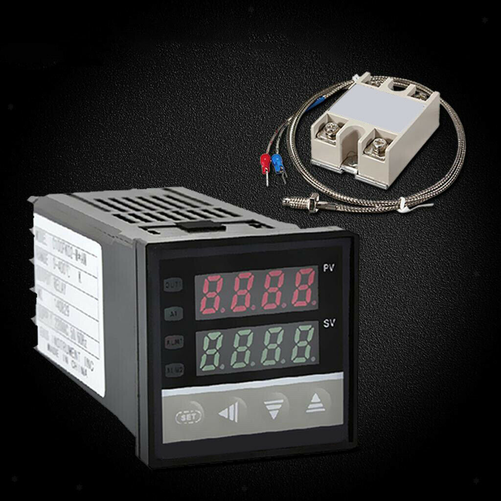 1pc Intelligent REX-C100 Digital LED PID Temperature Controller SSR Control
