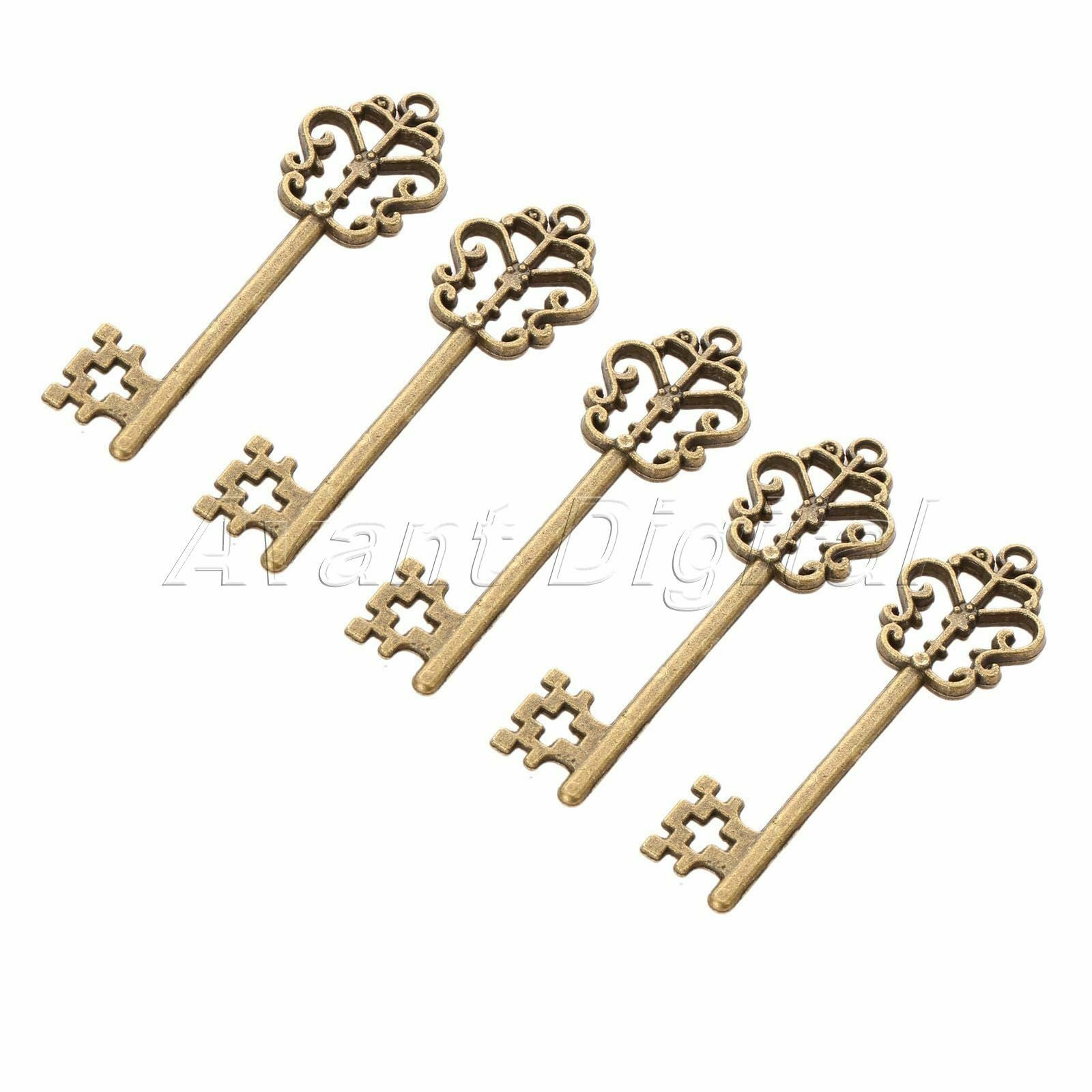 Stylish Skeleton Key Charms Pendant Findings Wedding Gift Jewelry Making 57*17mm