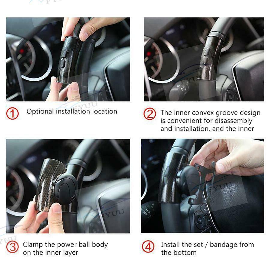 Car Steering Wheel Handle Aid Auto Truck Booster Ball Spinner Knob 360° rotation
