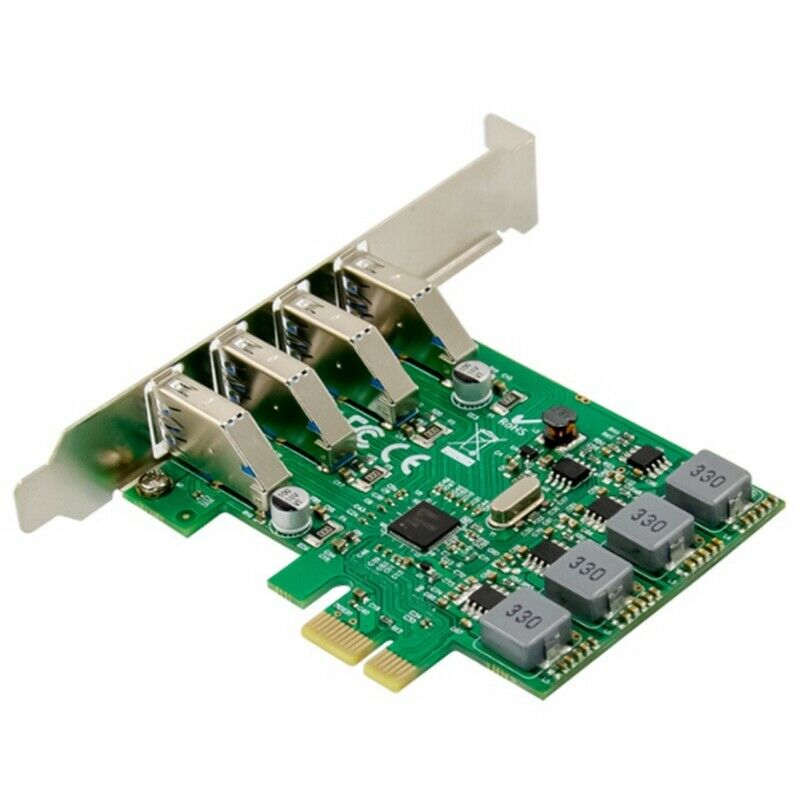 PCI-E NEC720201 Four-Port USB 3.0 Super High-Speed Expansion Card 5V/3A/Port SD5