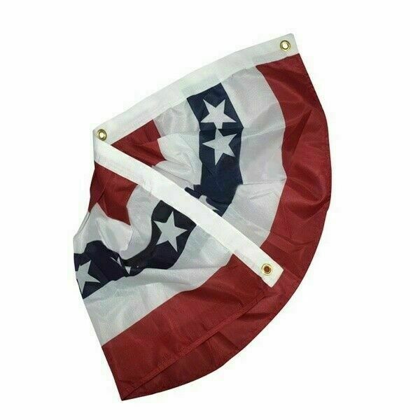 Semicircle American Flag Pleated Fan Flags USA Bunting Patriotic 45*90cm
