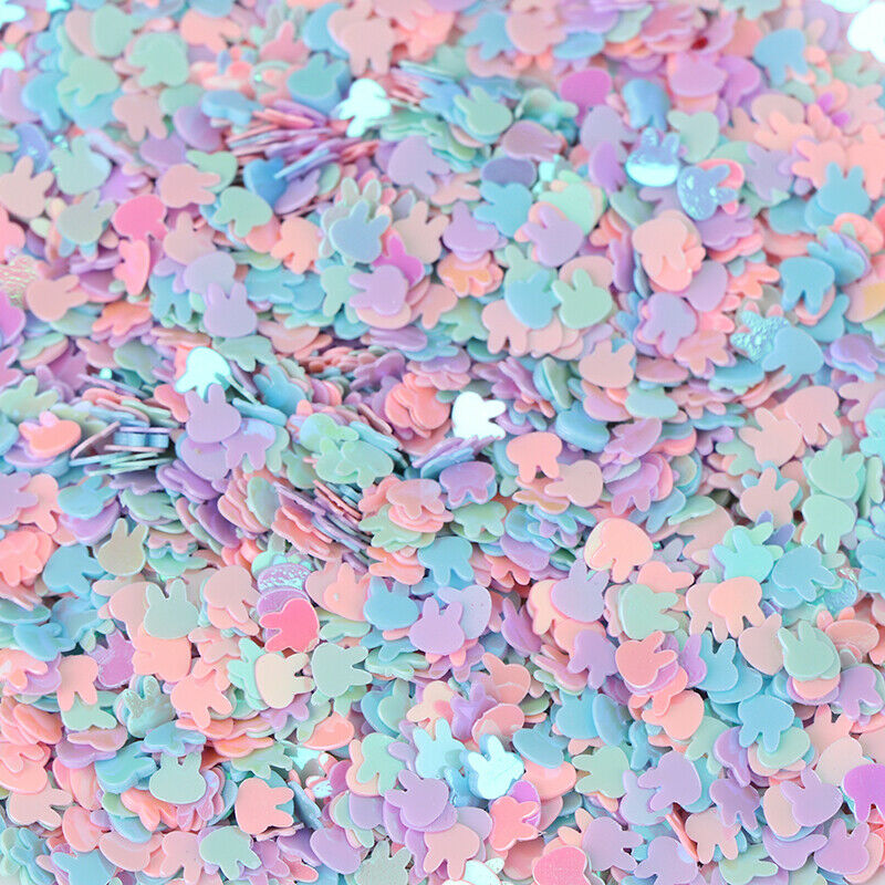 15g Ultrathin 4mm Rabbit Shape Glitter quins for wedding Christmas Decor .l8