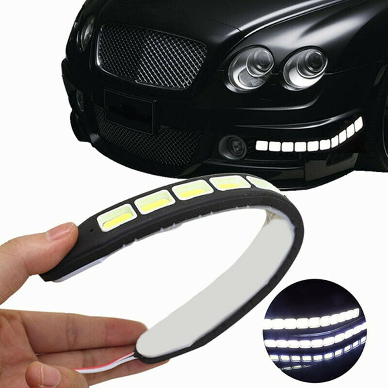1X 10LED Daytime Running Light DRL COB Strip Lamp Fog Car Driving Waterproof Tt