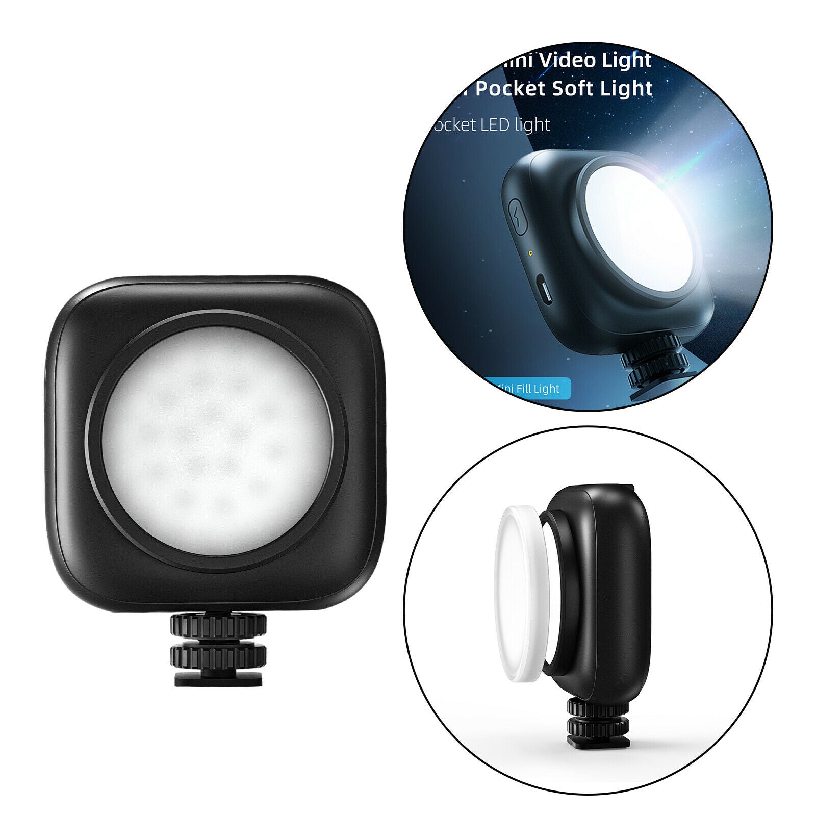 500mAh Video Fill Light for Vlog Selfie Photography Portraits SLR Mobile