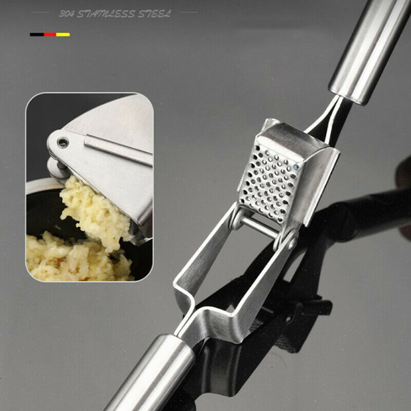 Manual garlic press household garlic crusher stainless steel food grade 304