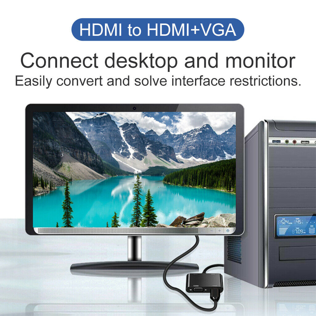 1080P   to VGA Adapter Digital to Analog Converter Cable For PC Laptop HDTV