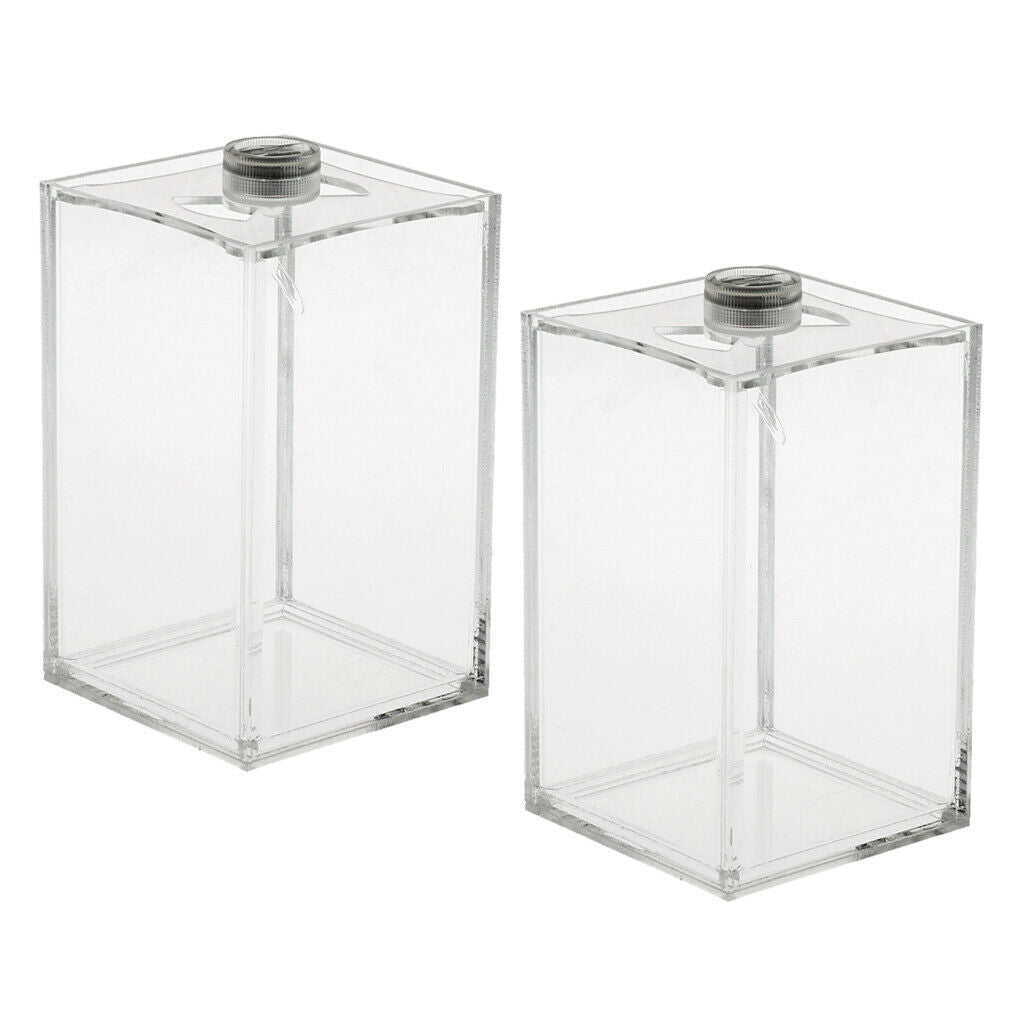 2pcs Betta Fish Tank Desktop Aquarium Tropical Sea Aquatic Tank with Led Light