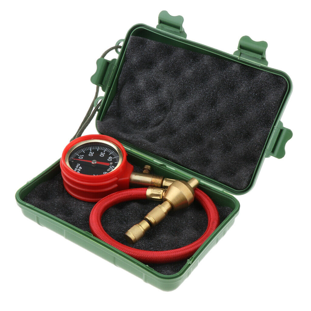 Tyre Pressure Gauge with Flexible Hose And Air Release Valve 5 - 70PSI YX-JP-098