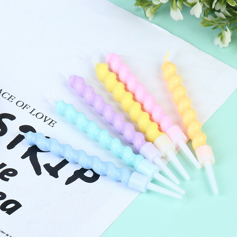 6pcs/set Creative Spiral Candle Cake Candle Baking Props Party Decorati.l8