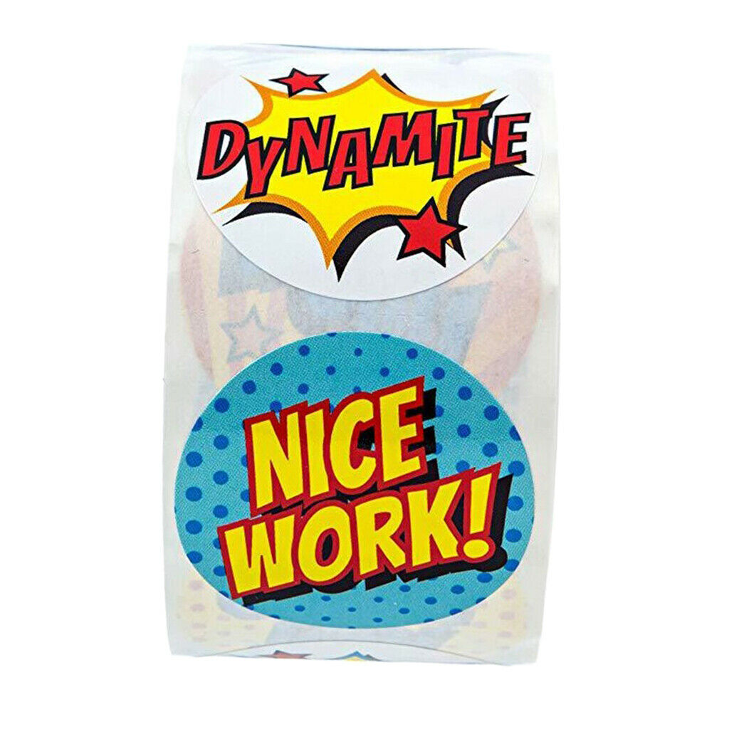 500x Round 25mm Reward Stickers For Kids-Scrapbook Embellishment -Teacher Praise
