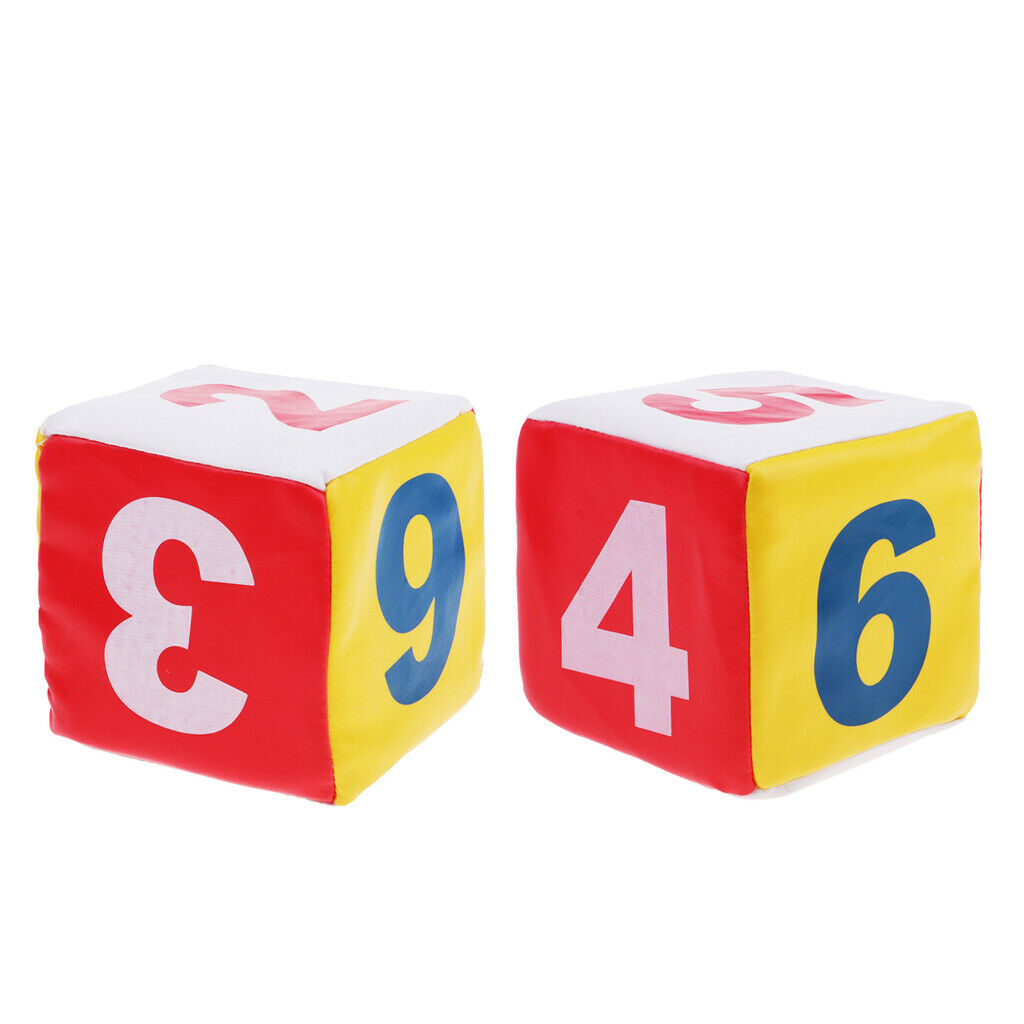 2xSponge Dice Spot Dice Cute Dice Bar Fun Decor Children Playing 1-6 Numbers