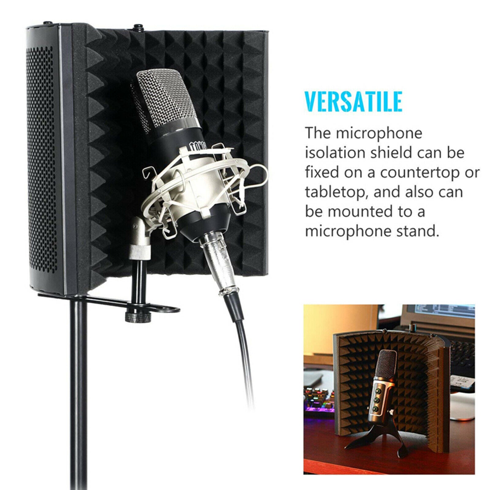 Professional Recording Mic Microphone Isolation Shield Cover Equipments