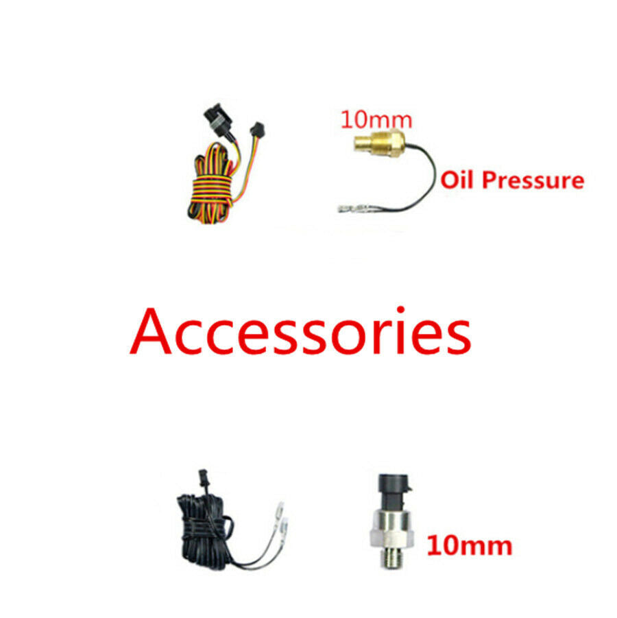 4in1 Car LCD Oil Pressure Gauge+Voltmeter+Water Temperature Gauge+Oil Fuel Gauge