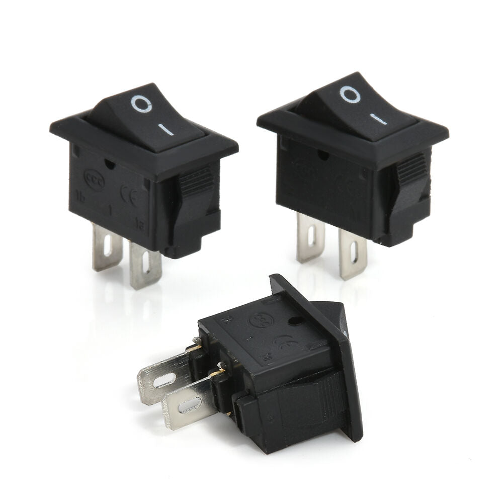 10Pcs ON/OFF Rocker Toggle Switch Tool Set 2 Pin 12V Car Boat Round Dot Light