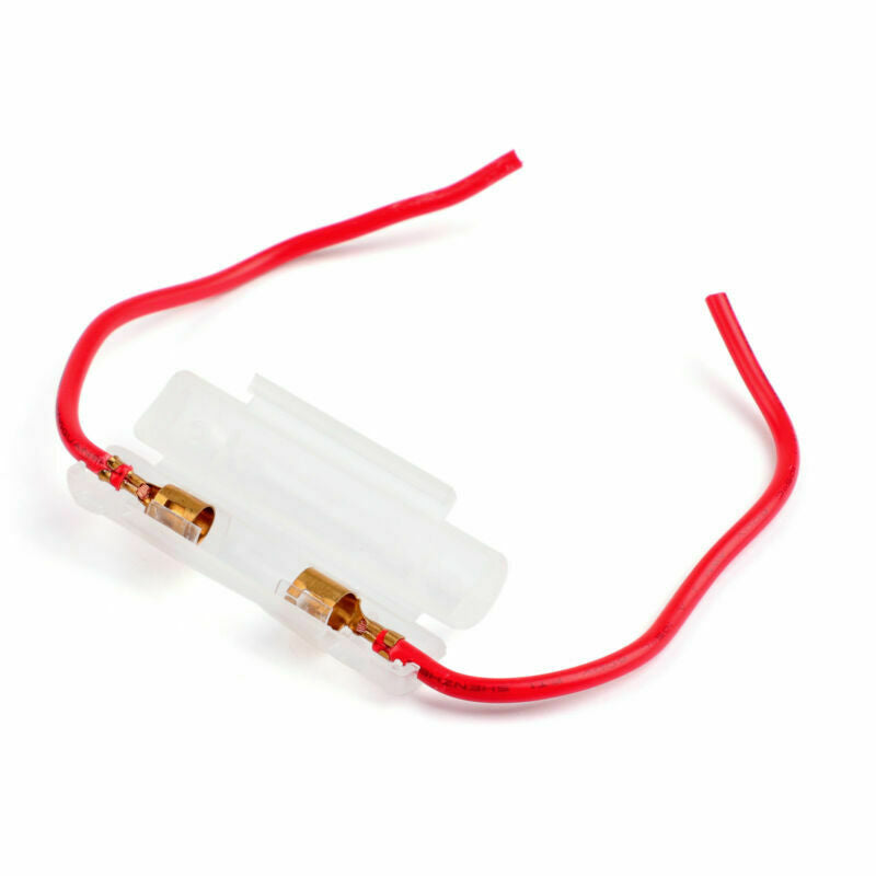5Pcs 6*30mm Glass Tube Fuse Holder Flip Cover 16AWG Wire Cable White SP