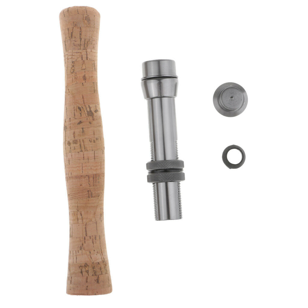 2Pc Composite Cork   Fishing Rod Handle Grip & Reel Seat for Rod Building