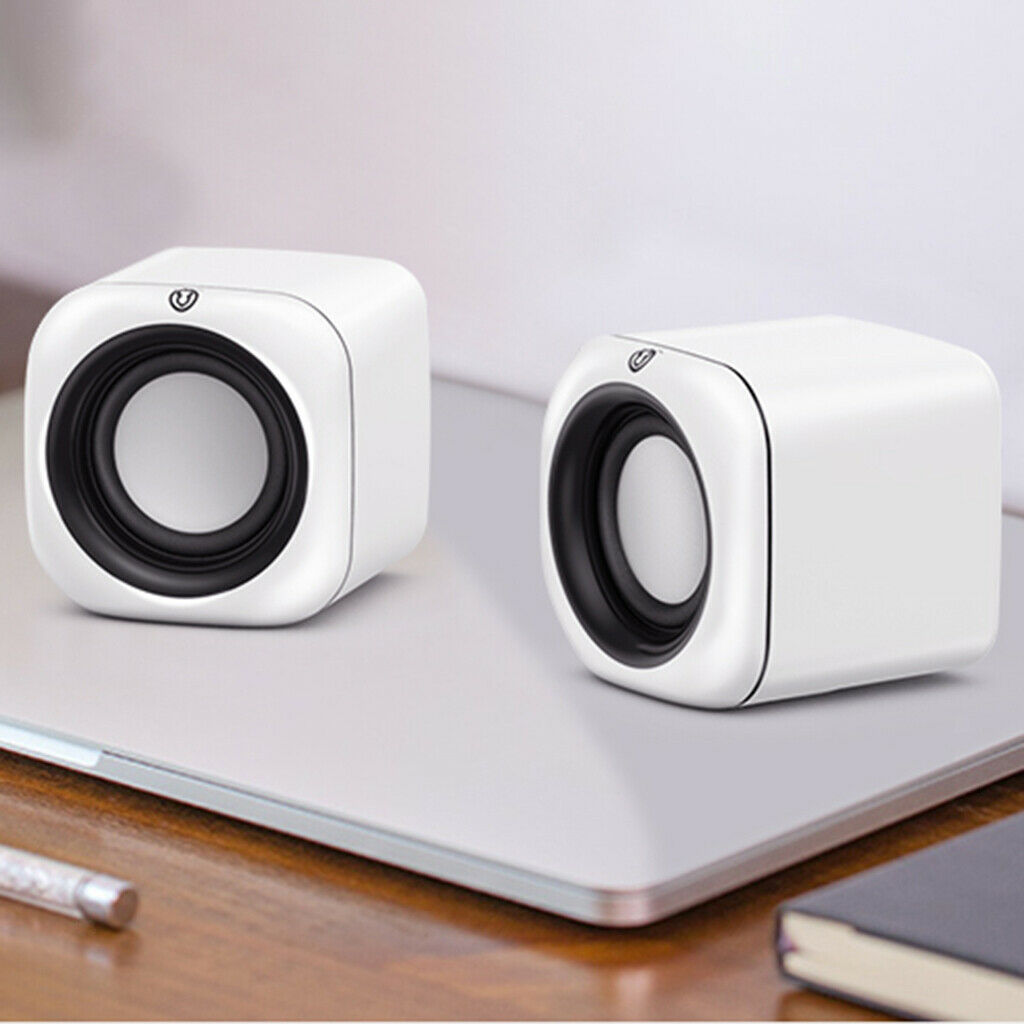 Plastic 3.5mm Computer Speakers USB-Powered Volume Control Surround Sound