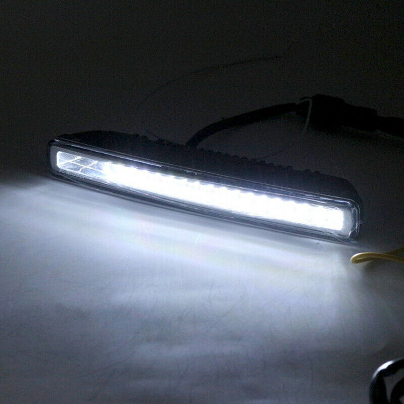White/Yellow/Blue Car LED Daytime Running Light DRL Fog Light w/Turn Signal Lamp