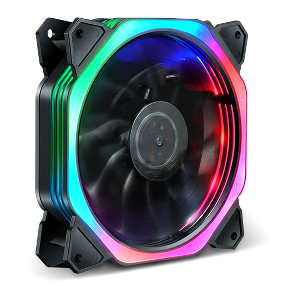 Cube Fan Computer Power Supply Fan Aurora Lamp Chassis 12v Power Multi-Colours!