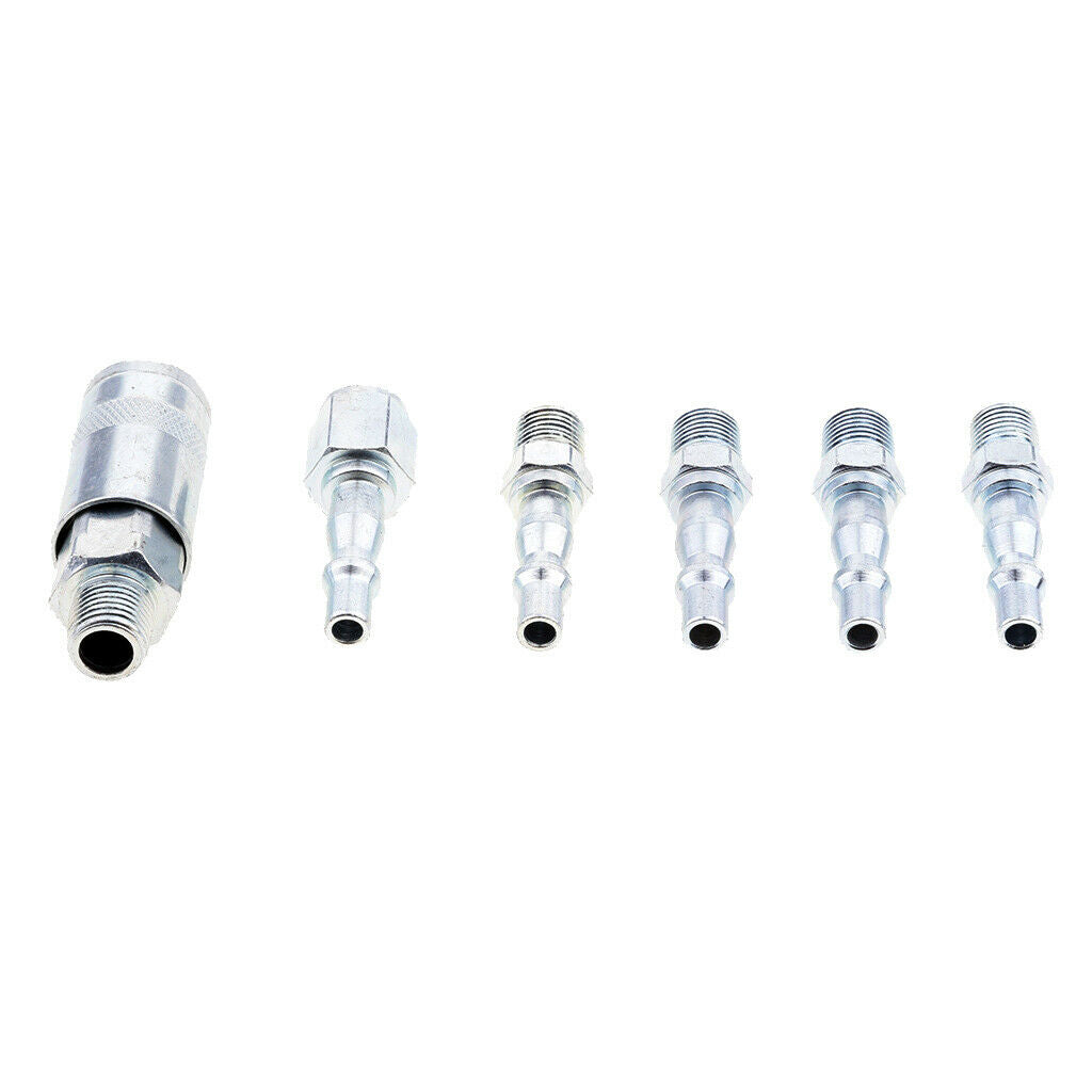6 Pieces 1/4 '' Air Hose Line Accessories Compressor Construction Coupler Plug