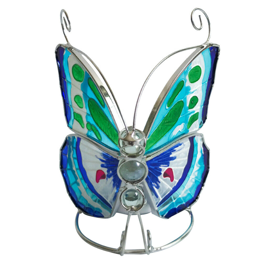 Butterfly Metal Lantern Candlestick Holder Garden Night Tea Light Decor