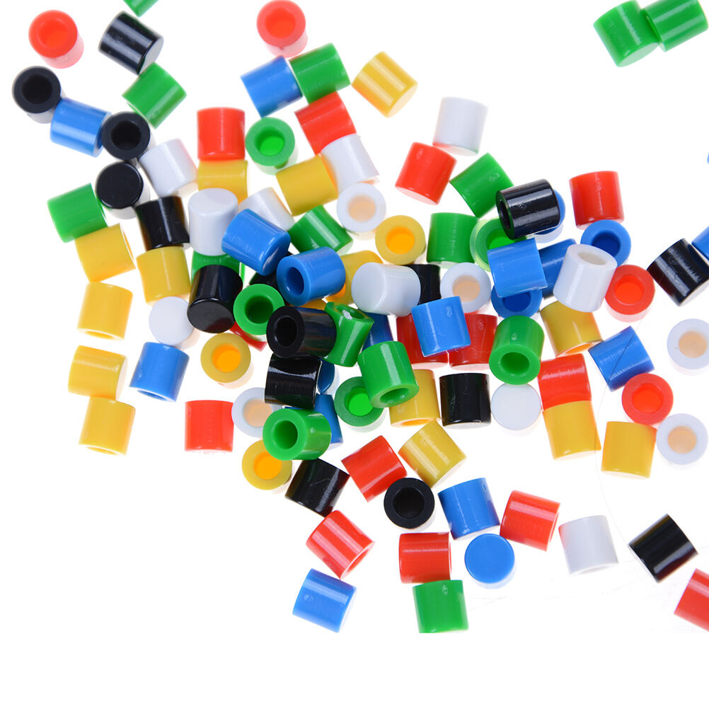 100x/lot Colors Plastic Cap Hat 6*6mm A56 Tactile Push Button Switch Lid Cove WF