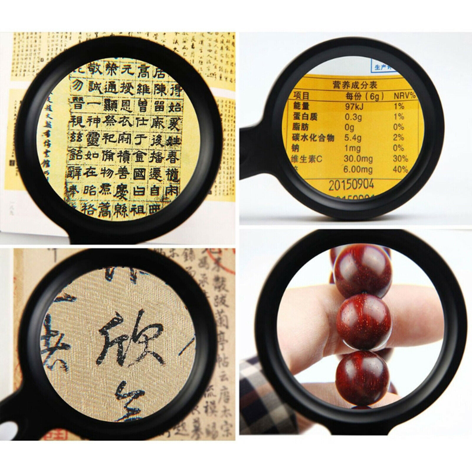 Handheld Lighted Magnifying Glass 10X Lens w/12 LED for Maps Soldering