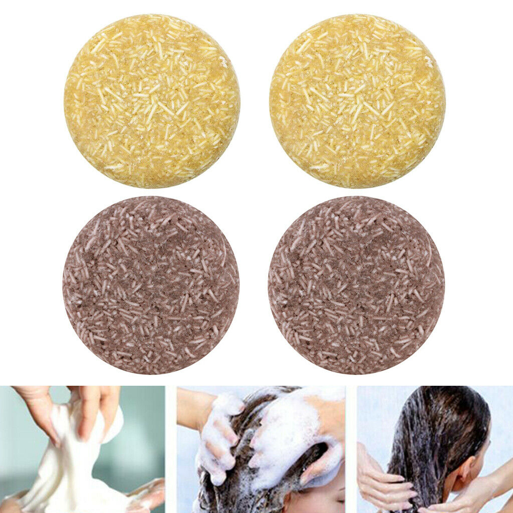 4pcs Multiflorum & Ginger Shampoo Soap No Silicone Oil Hair Nourishing